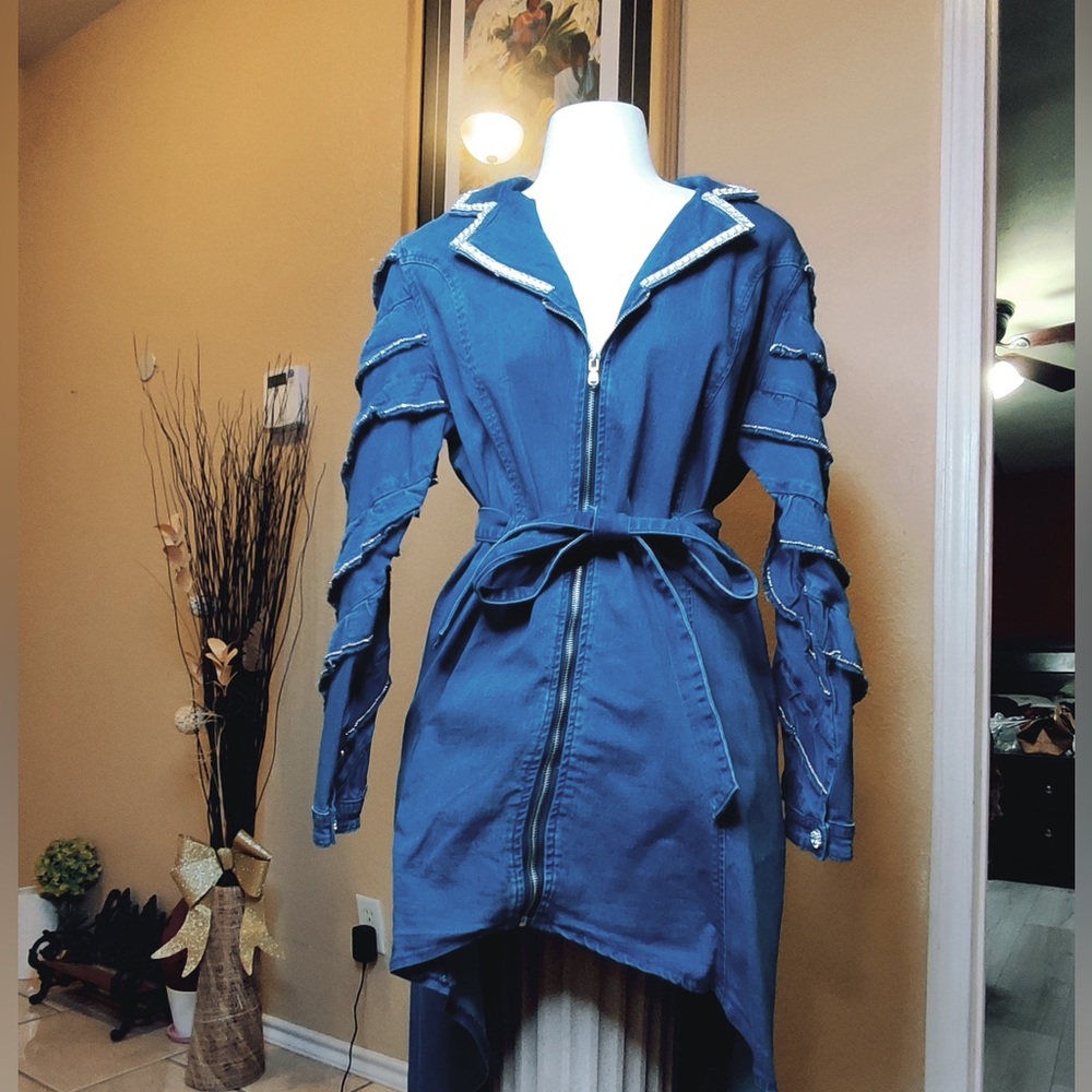 Blue denim jacket dress